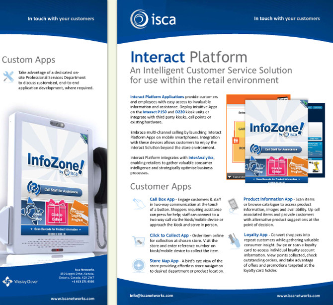 isca Leaflet Design Example - A4 Sized Business Leaflet