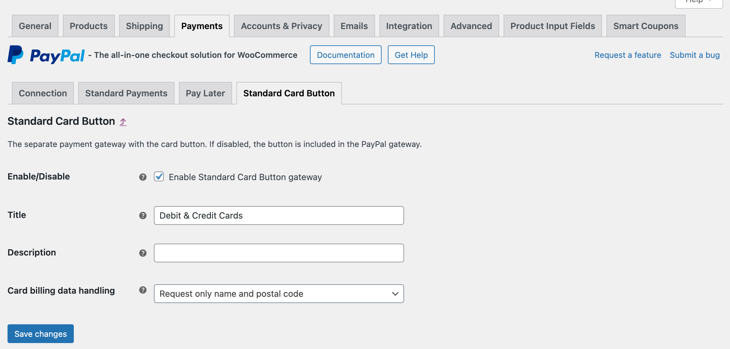 PayPal Settings