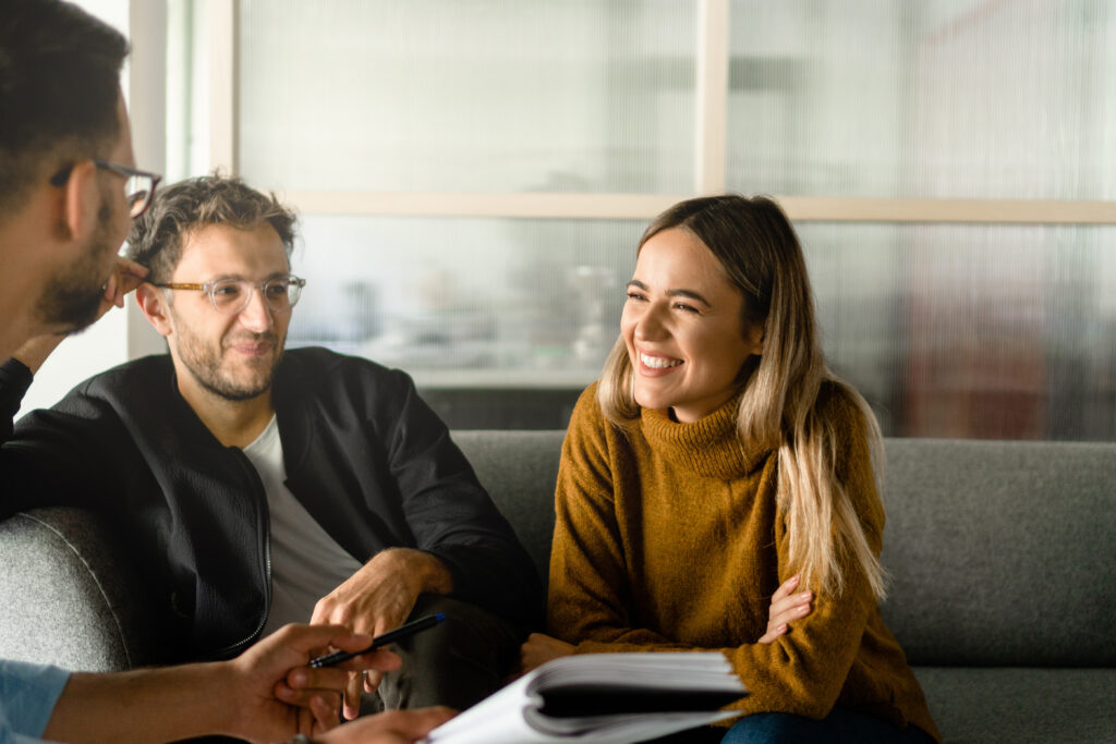 Clients talking to web developer