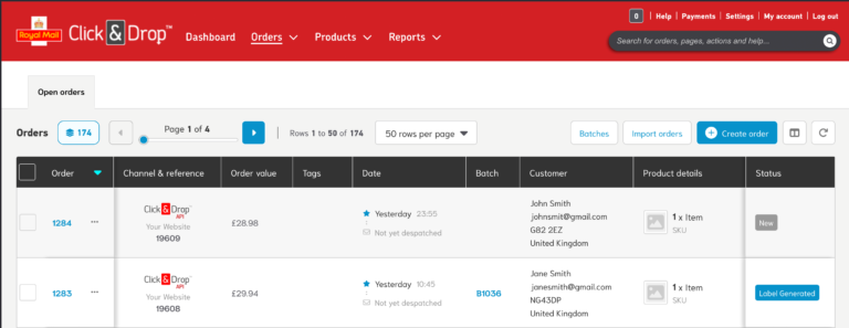 Wix to Royal | Mail How Does it Work - Step 2